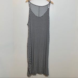 EUC Catherines Black/White‎ Gingham Strappy Dress